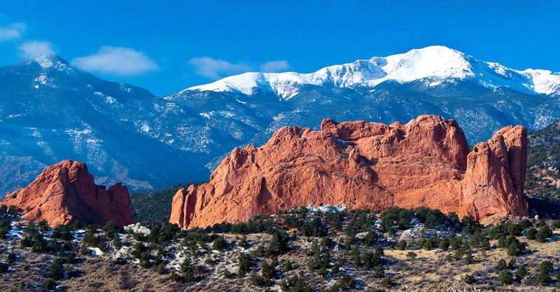 Garden of the Gods with Pikes Peak, Colorado Springs